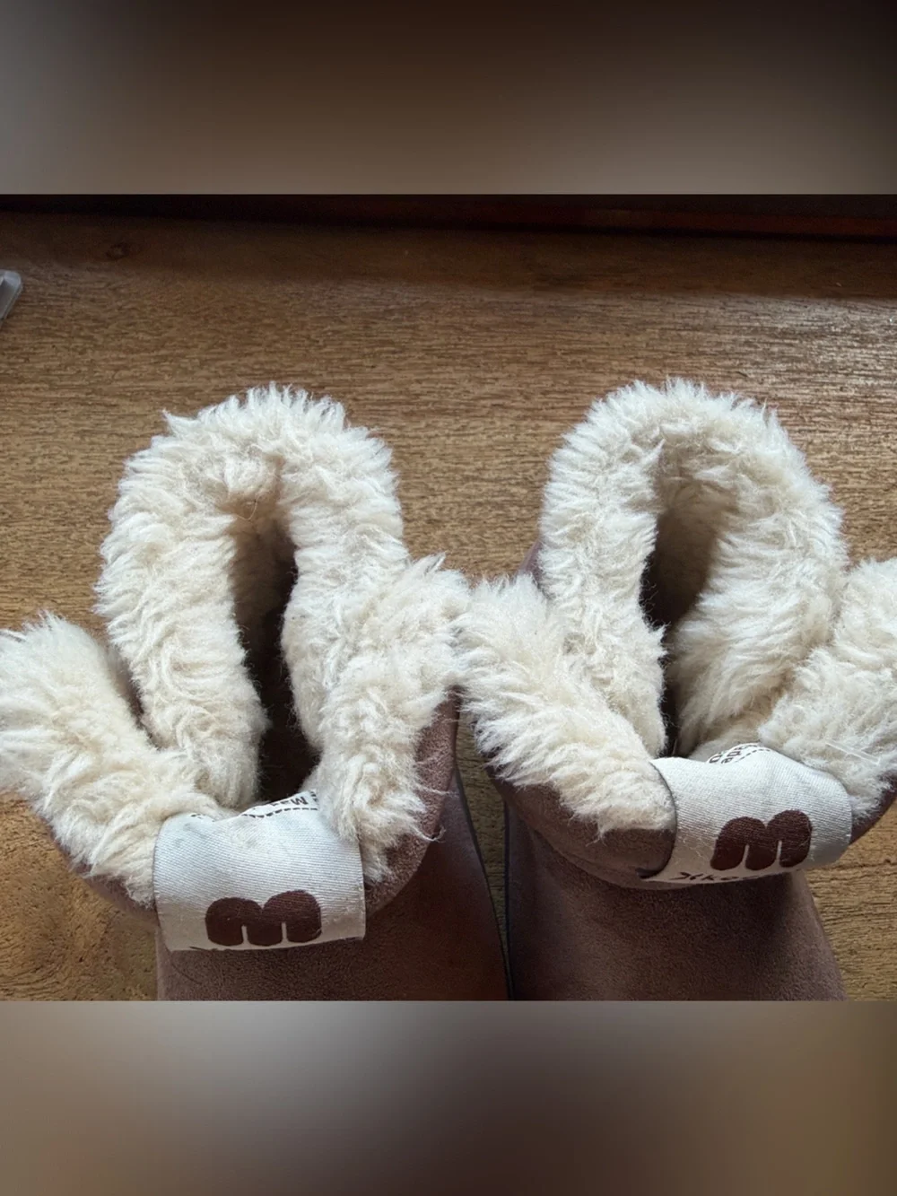 Keesky toddlers Brown Faux-Suede Winter Boots with Sherpa Lining